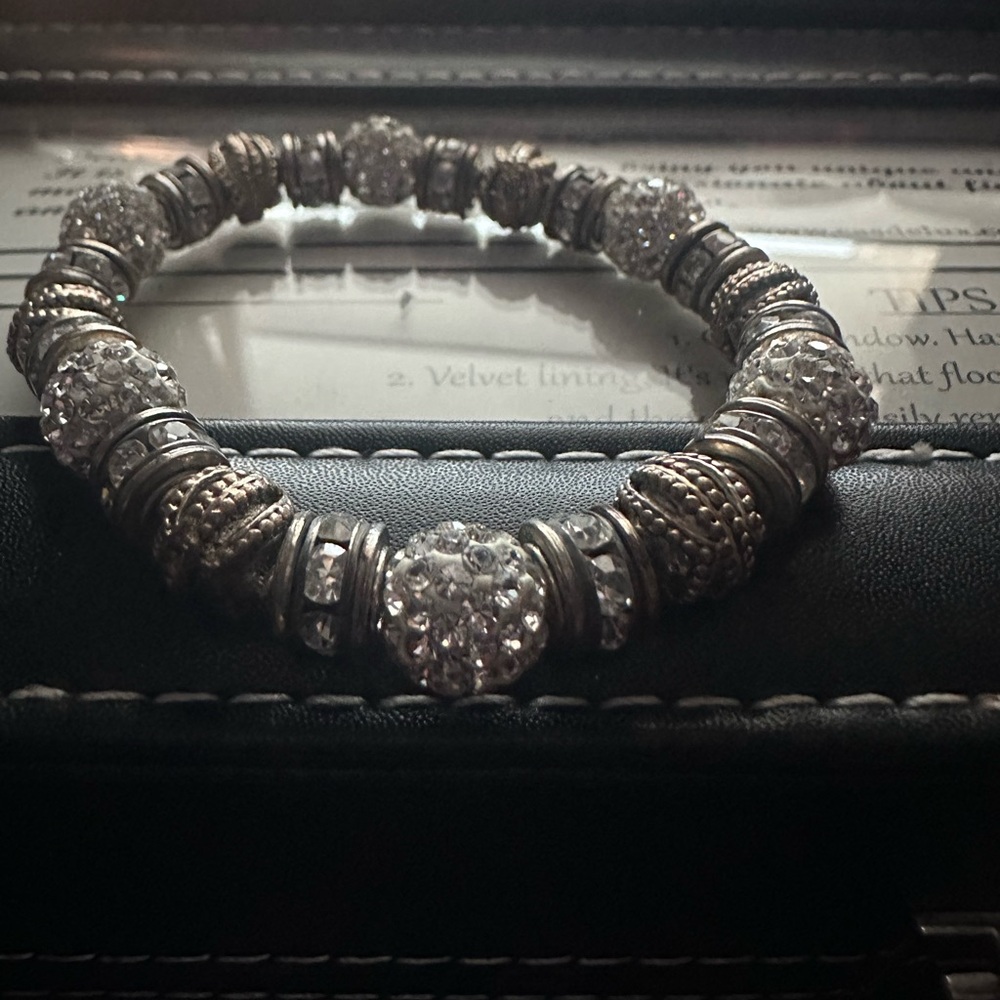 Elegant Silver Beaded Bracelet